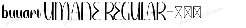 buuari UMANE REGULAR字体转换